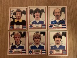 6 Autogramme MSV Duisburg 82/83 Panini Bilder