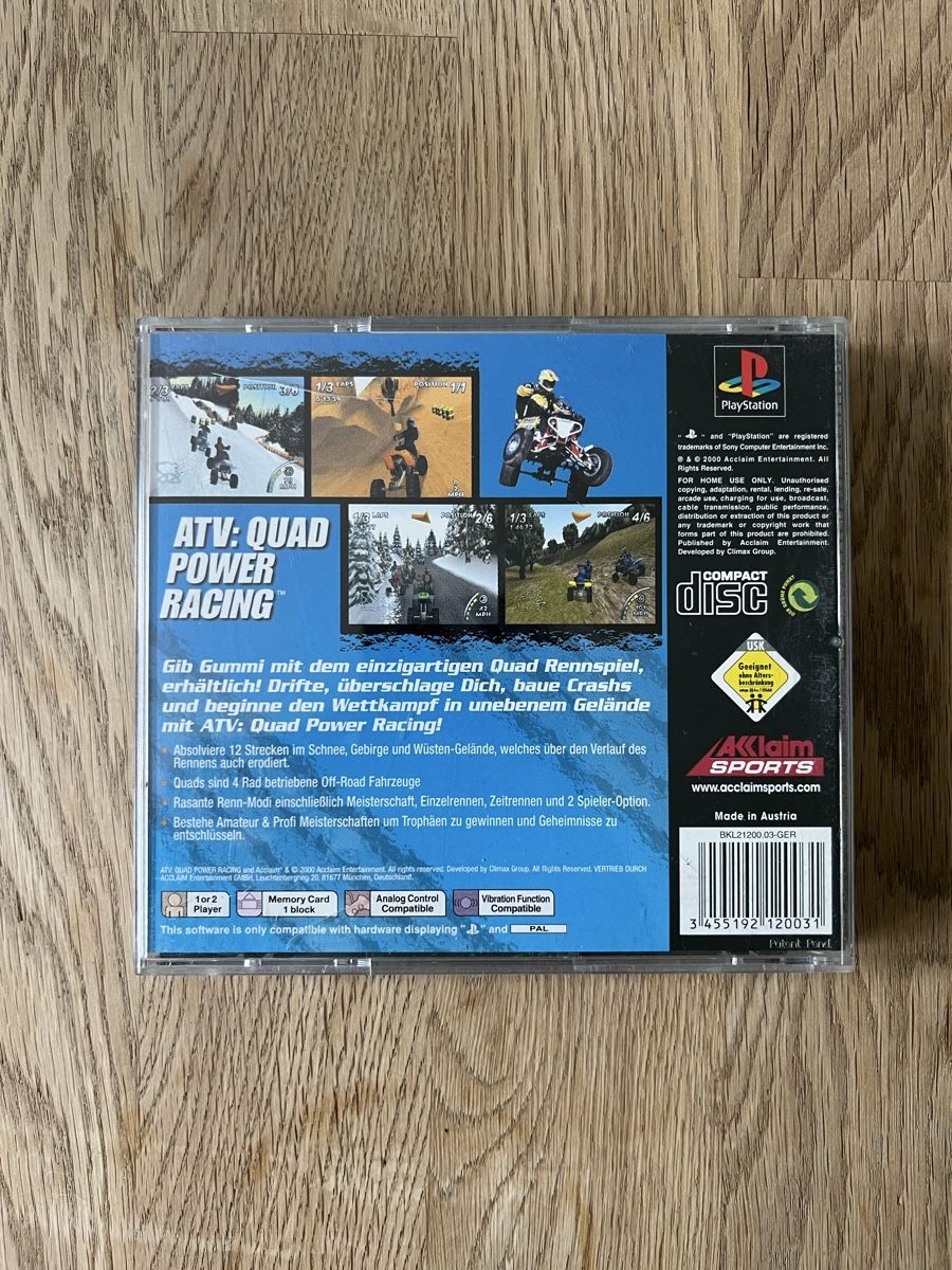 Giochi: ATV Quad Power Racing - PS1 – Usato da Baden venduto da tob_t8gw 1