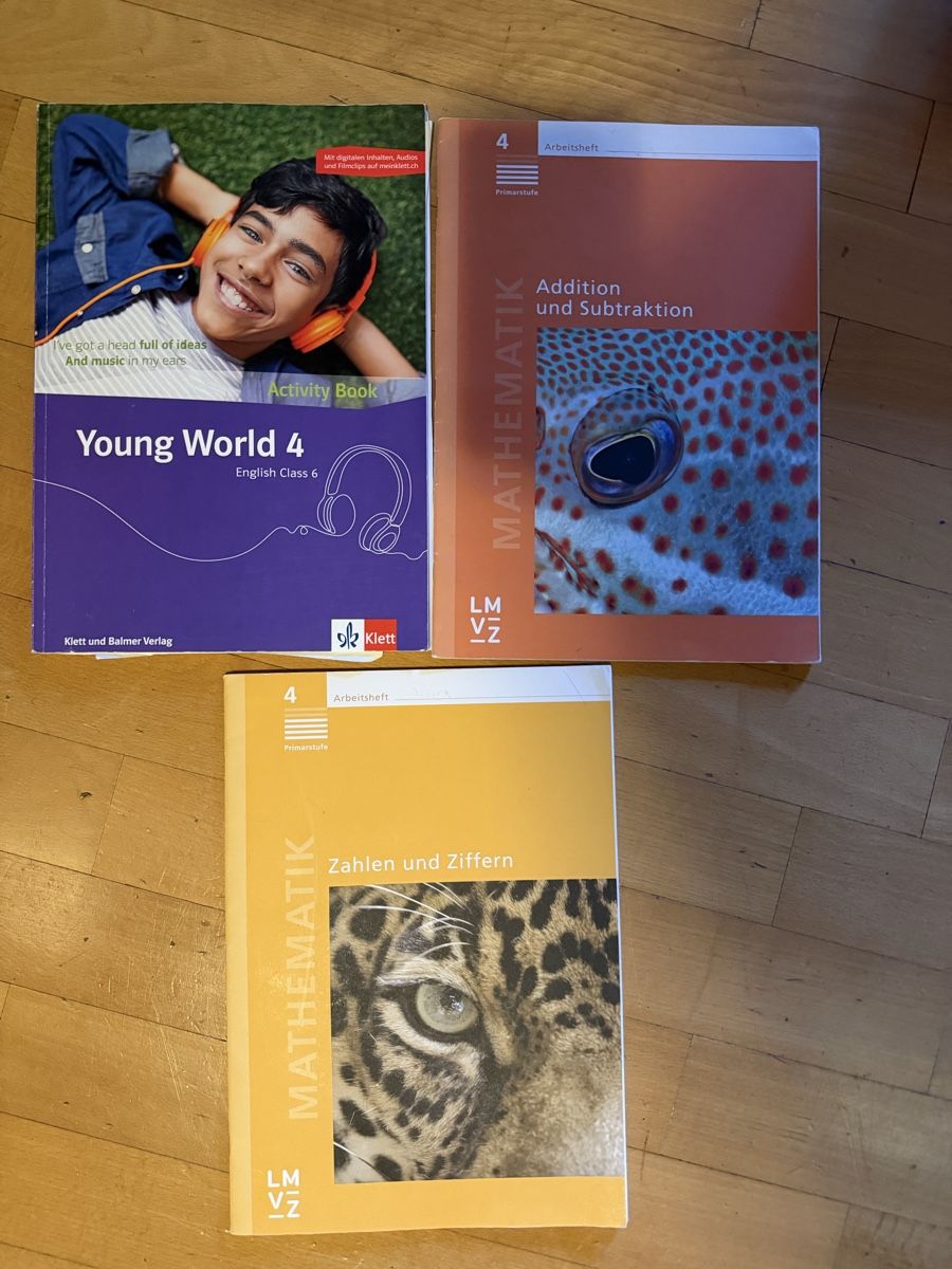 Bücher: Young World 4 Activity Book & Math Books 4 class – Gebraucht aus Zürich von kas_g26m