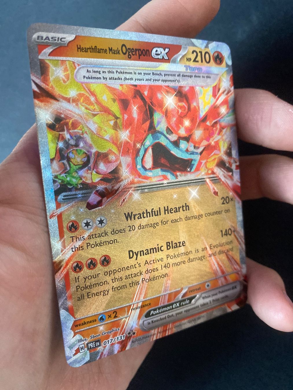Pokémon Carte collezionabili: Hearthflame Mask Ogerpon ex 17 - Prismatic Evolutions - EN – Nuovo (secondo la descrizione) da Hausen AG venduto da Shrade 1