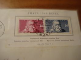 Brief 1948, Block IMABA Basel , Sonder-o