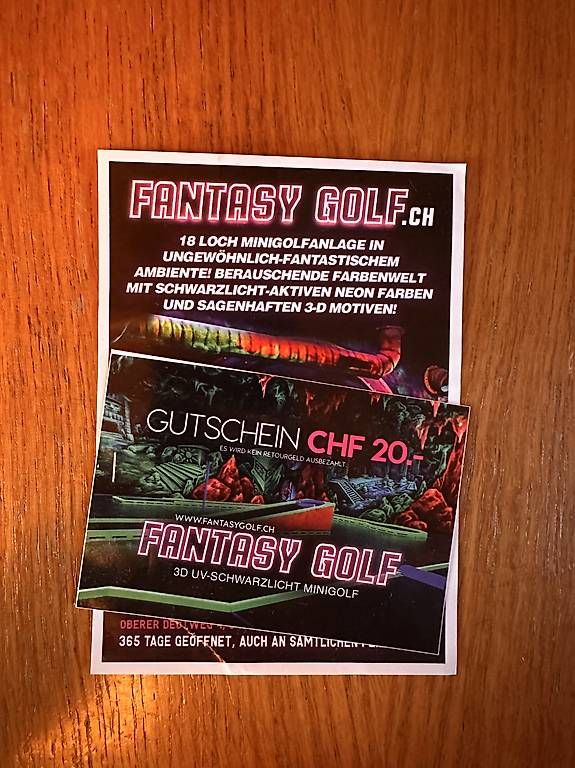Gutscheine: Fantasy Golf CH – Neu und originalverpackt aus Dättlikon von Schwiizerli27