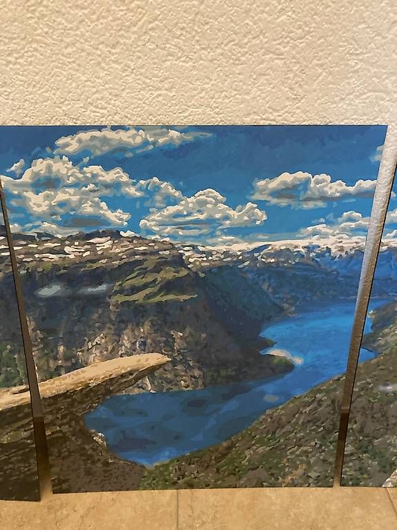 Dipinti: Bild/Gemälde von Norwegen "Trolltunga", 3-teilig – Usato da Gelterkinden venduto da froggy80 2