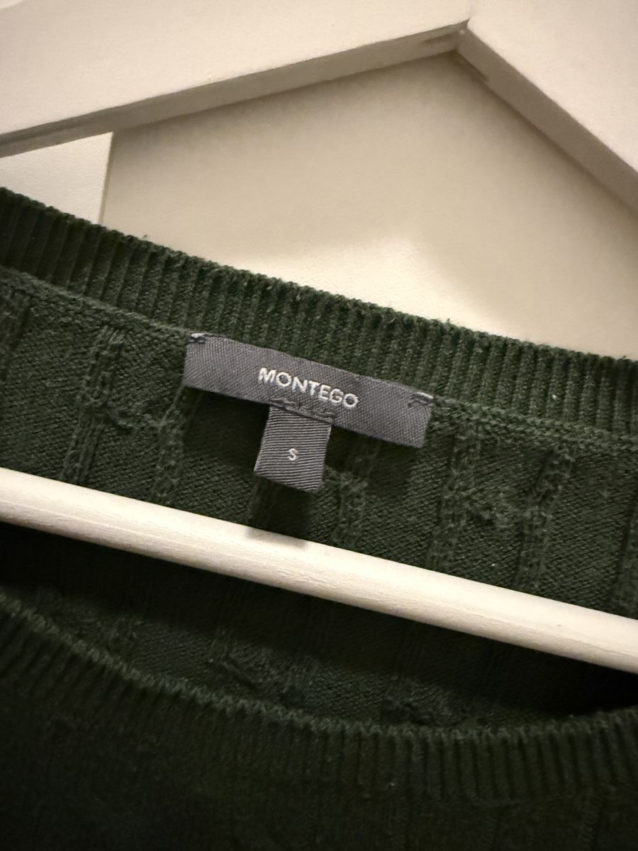 Maglioni & Felpe: Montego Baumwolle Strickpullover, Gr. S, Waldgrün – Usato da Lenzburg venduto da Reniss_ 1