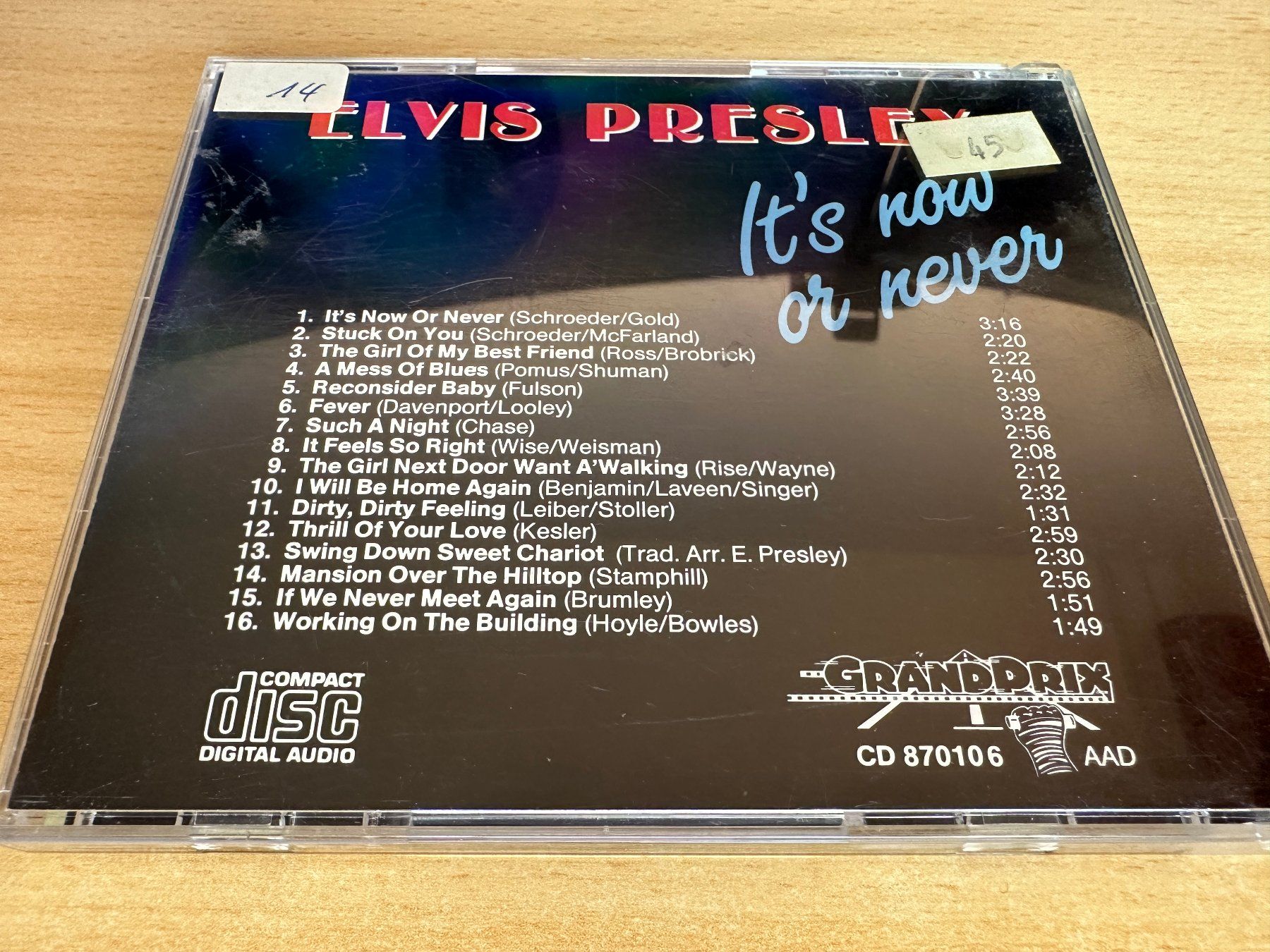 CD: Elvis Presley – It's Now Or Never – Usato da Rikon im Tösstal venduto da Alpenmutz 1