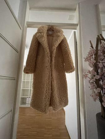 Teddymantel, FLUFFY TEDDY - Wintermantel Gr. 34 in beige