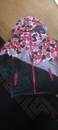 Veste de ski fille motif cœurs multicolore Gr 110