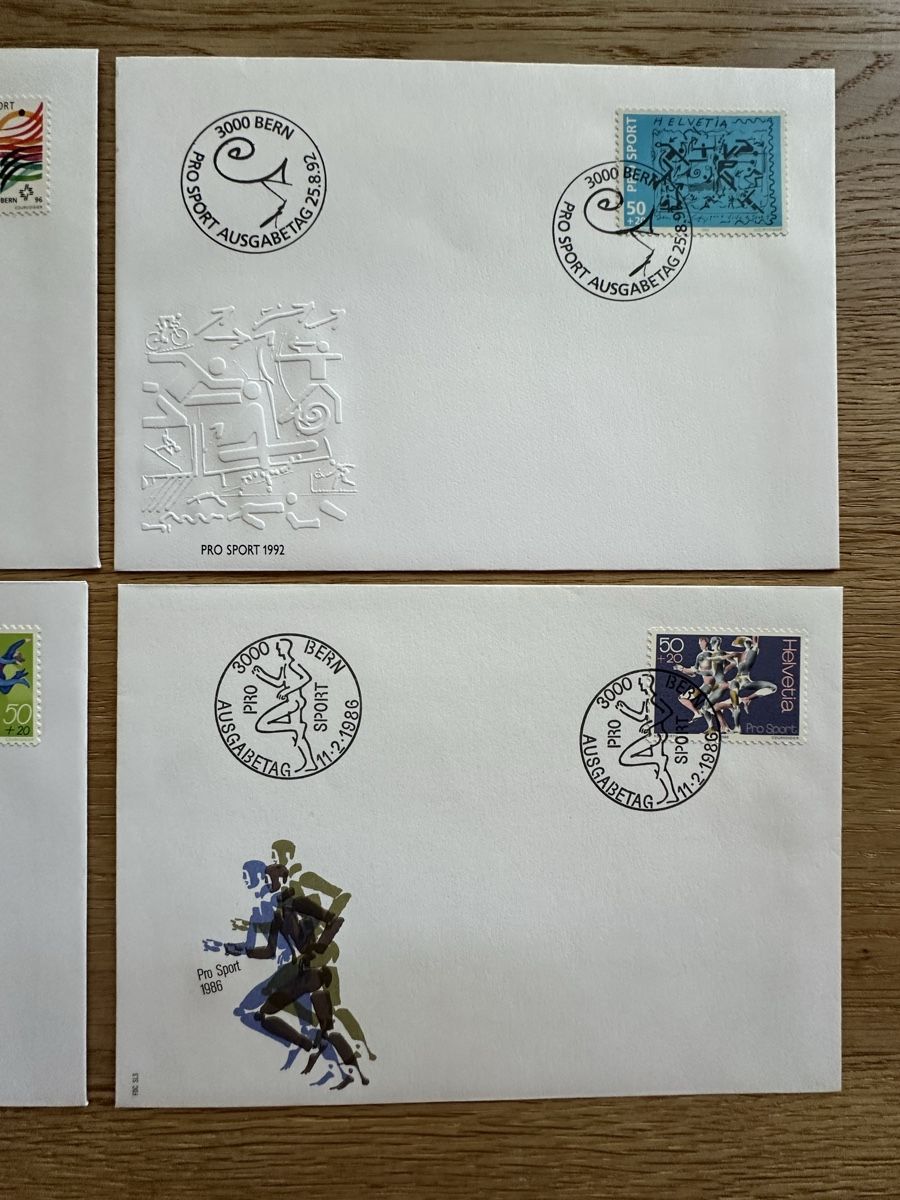 Tutti i francobolli: Schweiz - 6x FDC Sonderausgaben  – Usato da Schmitten / FR venduto da Samsara169 3