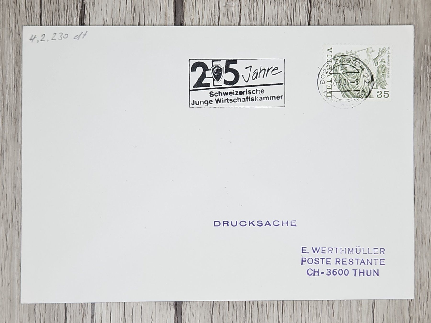 Tutti i francobolli: CL09 Enveloppe + Timbre Suisse 1986 – Usato da Cousset venduto da Patrick_Collections