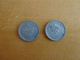 1 Rappen 1943 und 1946 Zink