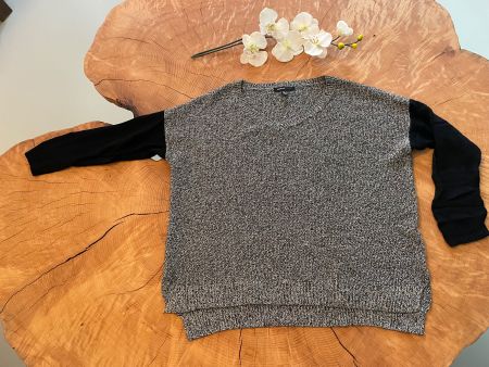 Wunderschöner grau/silberner Pullover grobem Strick MANGO L