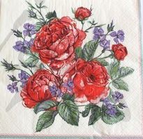 Serviette english painted roses (1218) 2Stk.