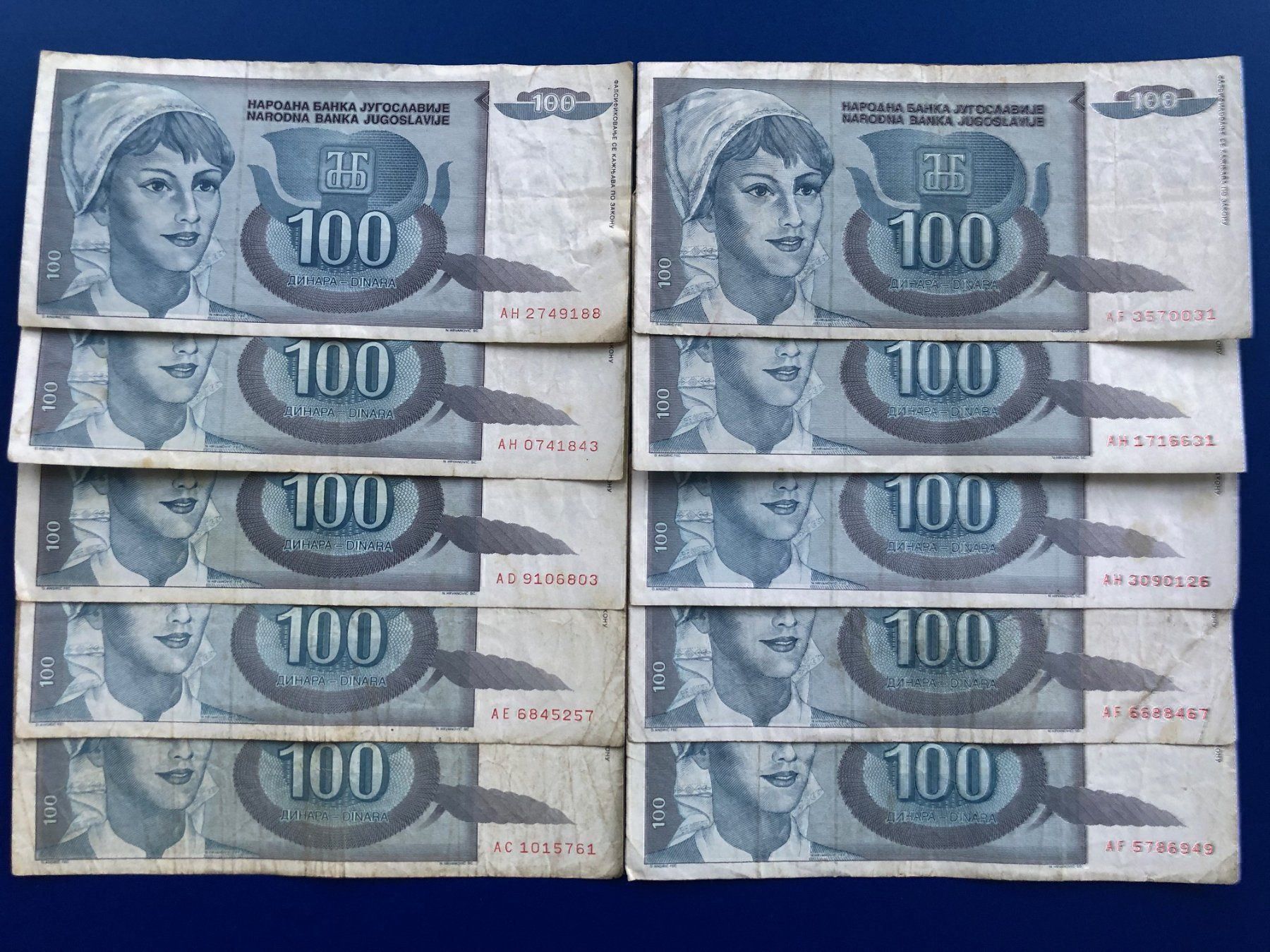 Banconote: Belgrad 1992 - YU - Dinar - 10 Noten – Usato da Pfäffikon SZ venduto da Sieben77 1