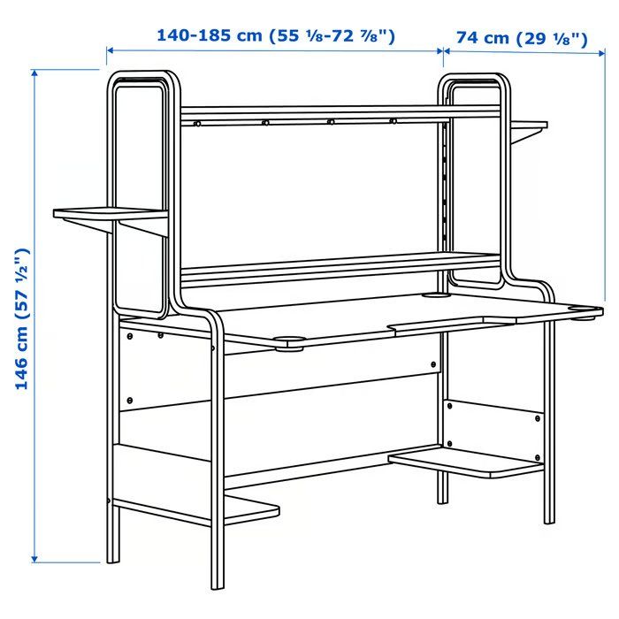 Ikea Scrivanie: FREDDE Gaming Desk – Usato da Zürich venduto da fischersugarman 2