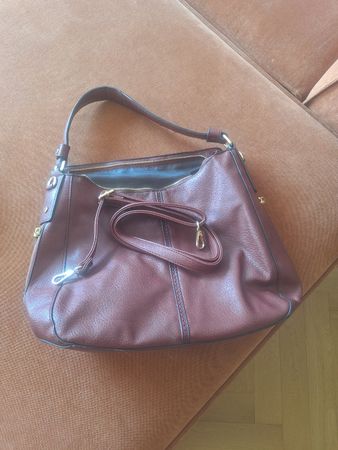 Vegane Handtasche Realer bordeauxrot
