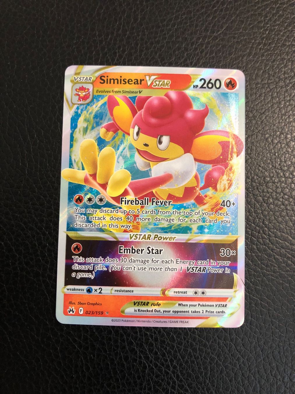 Pokémon Carte collezionabili: Crown Zenith Simisear Vstar 23/159 NM Ab 1 – Usato da Paradiso venduto da Pkmn10