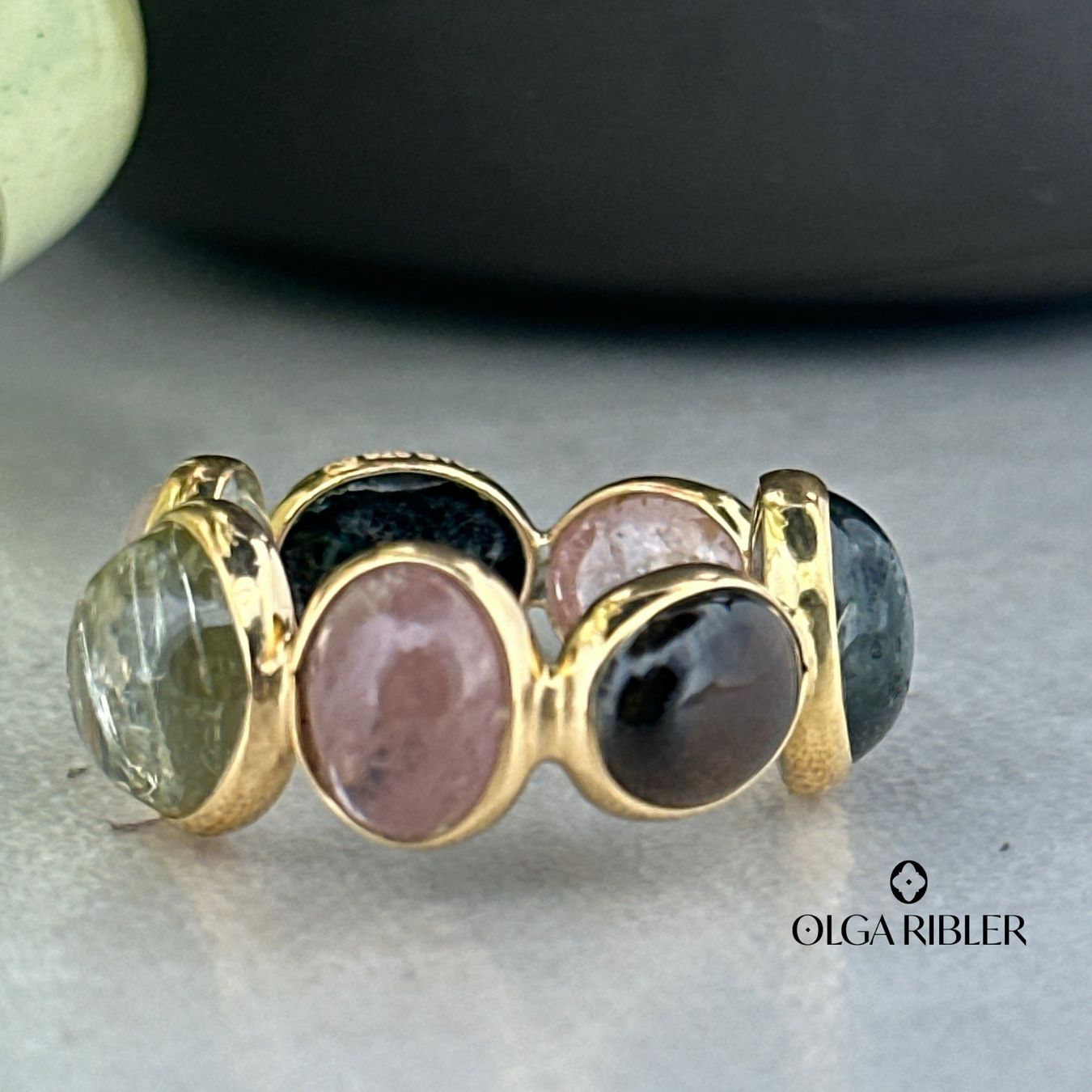 Olga Ribler Anelli: Turmalin Ring Sterling Silber  Ringgrösse 58 – Nuovo (secondo la descrizione) da Luzern venduto da Schmuckoutlet