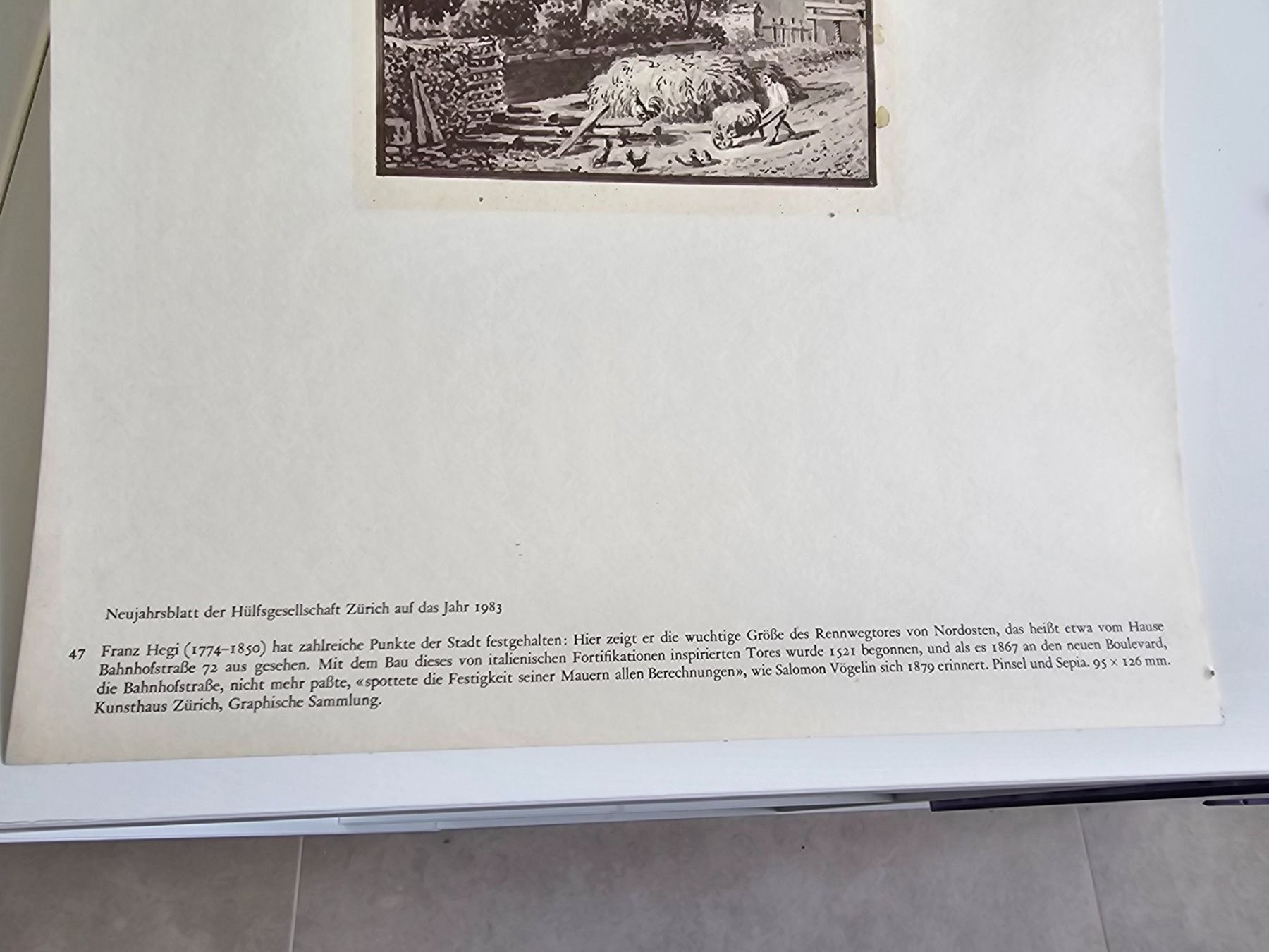 Grafiken & Lithographien: Neujahrsblatt Hülfsgesellschaft Zürich 1983 – Gebraucht aus Sirnach von windrad65 3