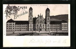 Litho Einsiedeln, Kirche und Kloster