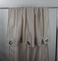 4 Stück Vorhang Tagesvorhang Fertigvorhan mit Ösen/beige/Neu