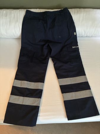 Work Trousers Navy Blue Reflective Strips Size 40 eu