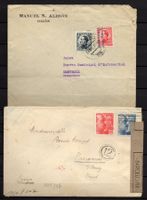 R2001  /  ESPAGNE 1904 /43  2ettres + 1 entier censurées