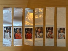 Panini Fussball Sticker 6 Stk. von Coca Cola Etiketten Panin