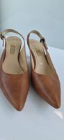 Süsse braune Leder Slingpumps von Gabor Gr. 39 1/2