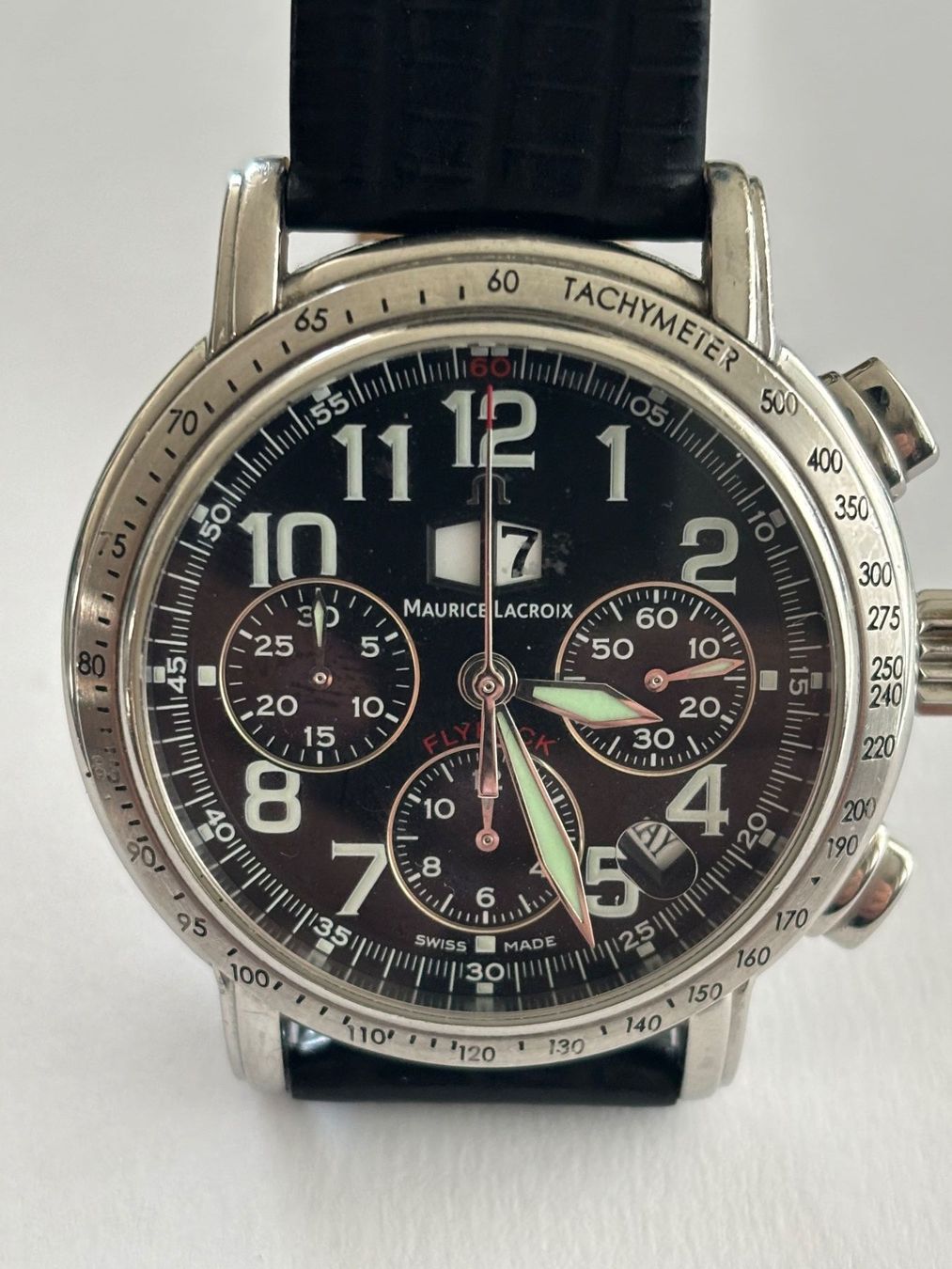 Maurice Lacroix Orologi: MAURICE LACROIX MASTERPIECE FLYBACK AVIATOR CHRONOGRAPH – Usato da Baden venduto da hg8613 1