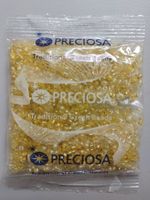 Preciosa Rocailles Glasperle Perles Doppelloch Twin gelb Mix