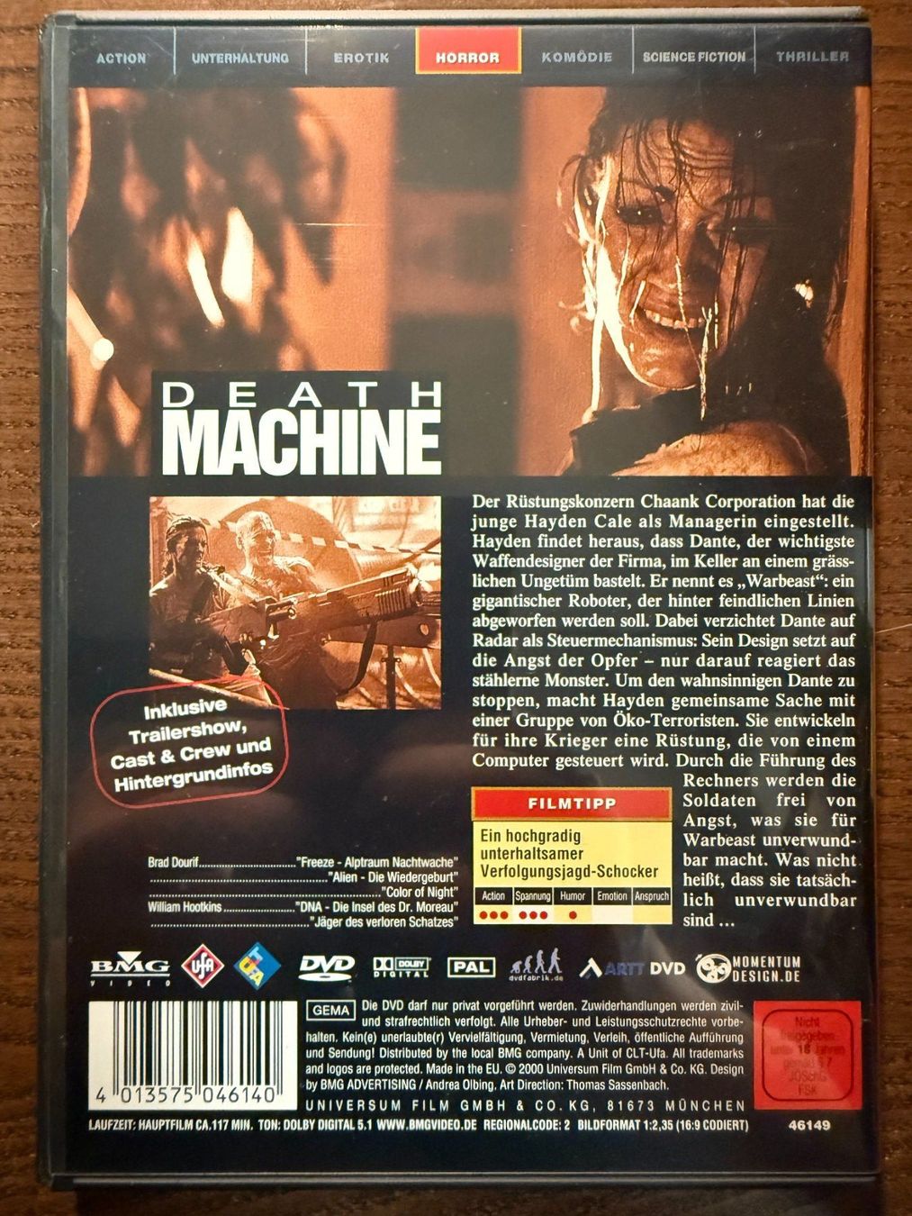 Tutti i DVDs: Death Machine – Usato da Zürich venduto da FilmFreunde 1