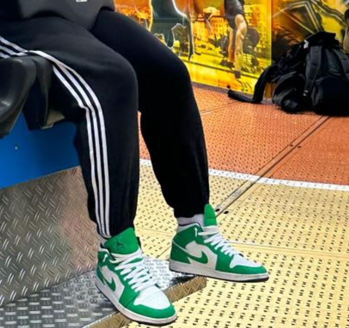 Jordan Scarpe da uomo: Jordans mid grün weiss – Usato da Teufen AR venduto da Pusteblume31