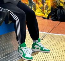 Jordans mid grün weiss