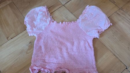 Sommerliches Carmen Shirt Top S, Pink  * letzte tage