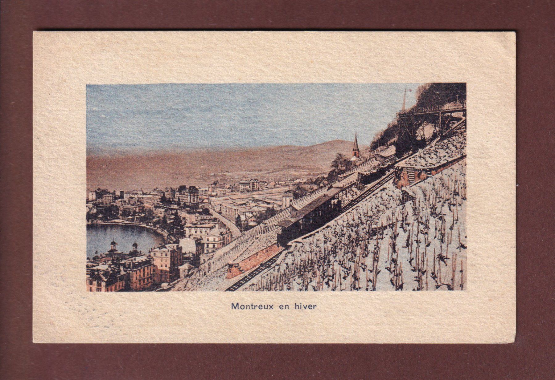Ansichtskarten: MONTREUX en hiver - Funiculaire – Gebraucht aus Pully von nicecards