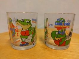 Lot de 2 verres crocodiles Ferrero 93 Vintage Nutella 
