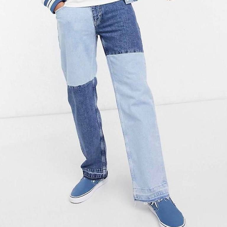 Jeans: BERSHKA Patchwork Jeans, Grösse 42 (L) – D'occasion à Bern par vinsk3000 3