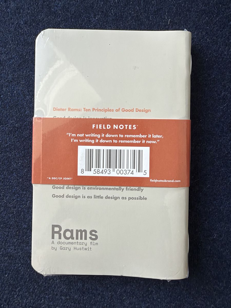 Blocs de correspondance: Field Notes - Limited Edition - Dieter Rams - 3-pack – Neuf avec emballage d'origine à Zürich par jankais3r 1