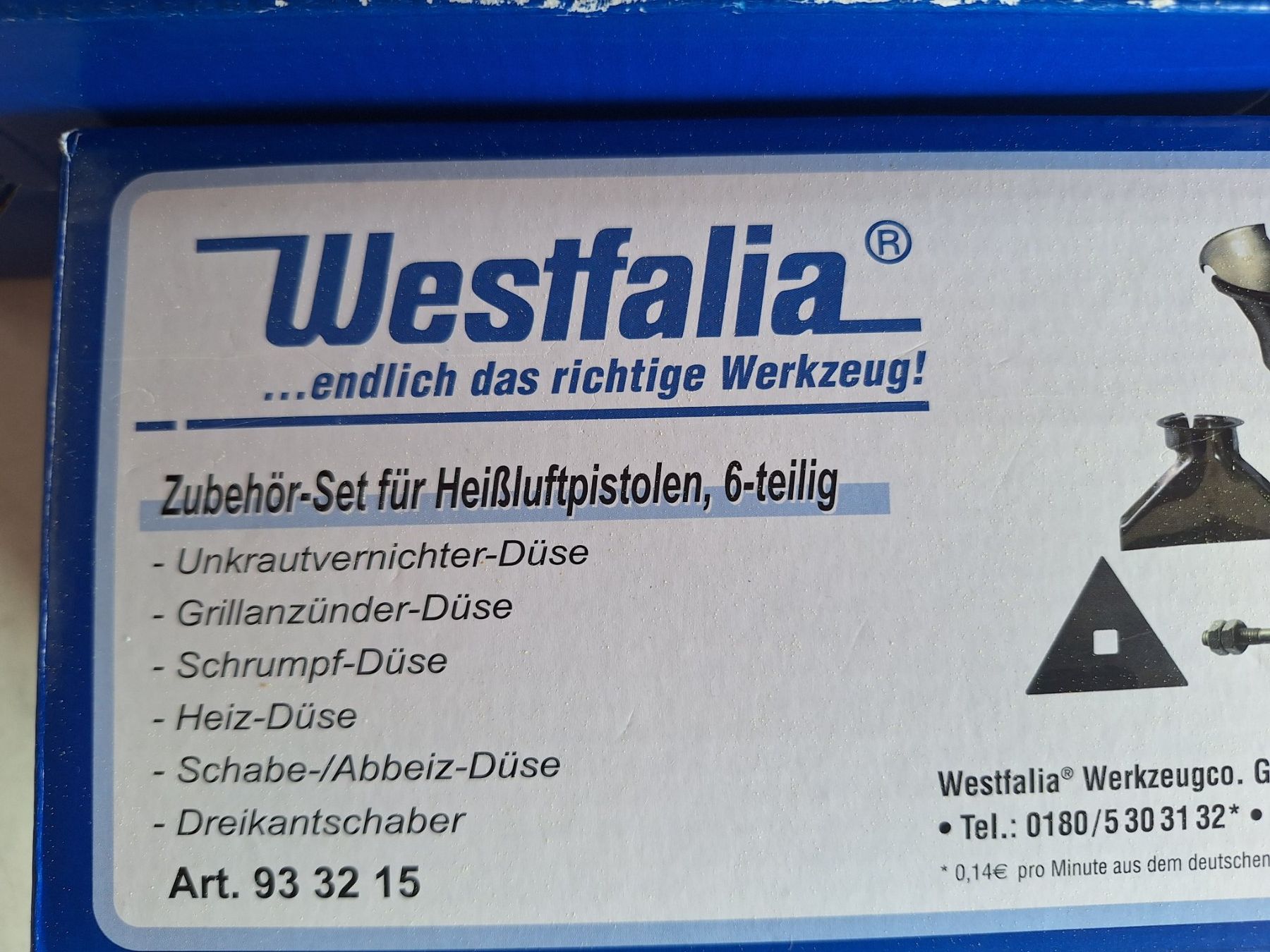 Westfalia Tutti gli attrezzi: WESTFALIA HEISSLUFTPISTOLE – Nuovo e nell'imballaggio originale da Huttwil venduto da Kunterbuntli 3