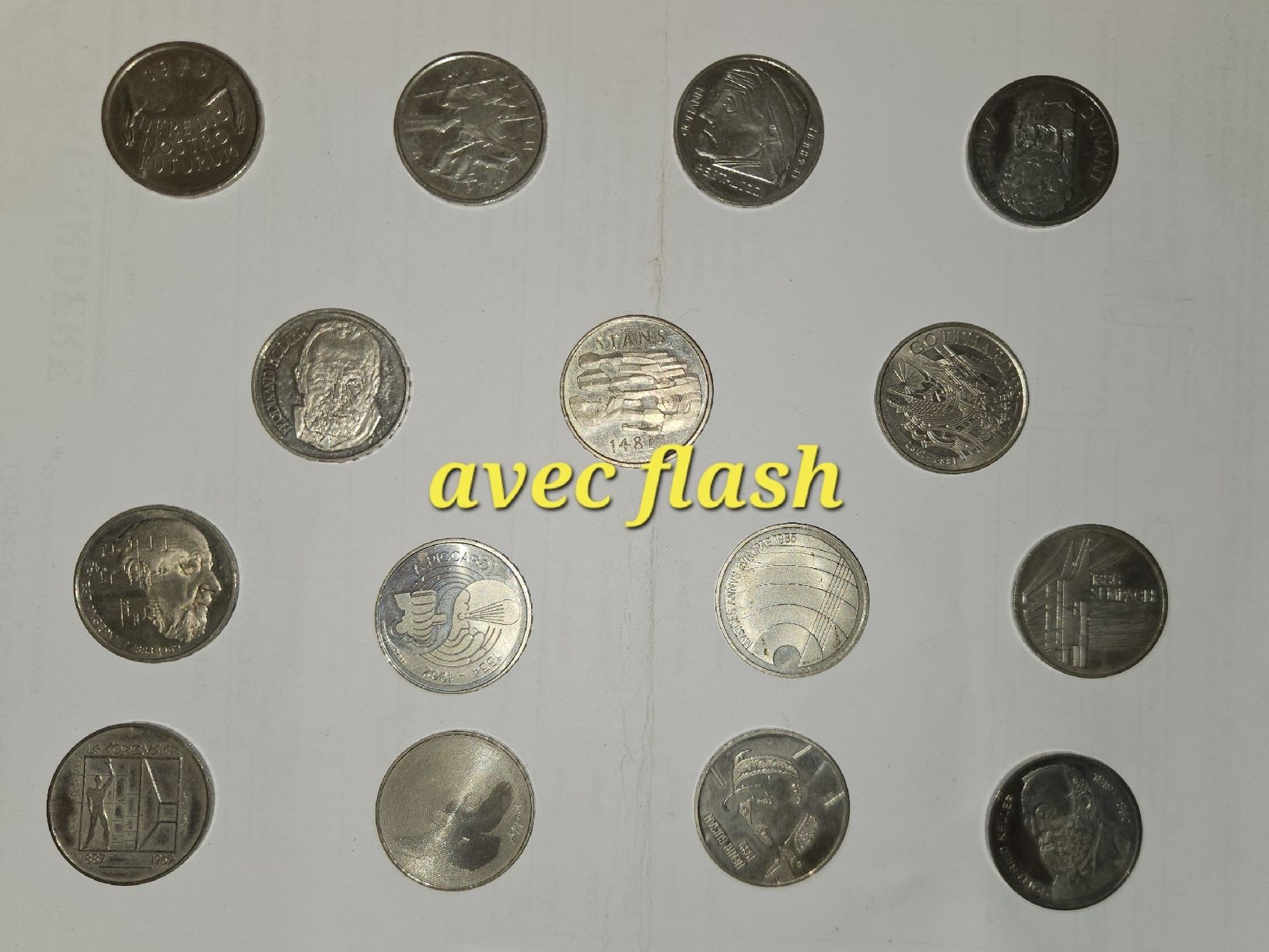 Toutes les monnaies: Collection pieces diverses Suisse. 15 Pieces. – D'occasion à La Chaux-de-Fonds par exup-51 3