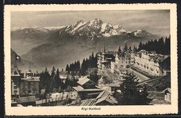 Rigi-Kaltbad, Gasthaus Bellevue mit Berg