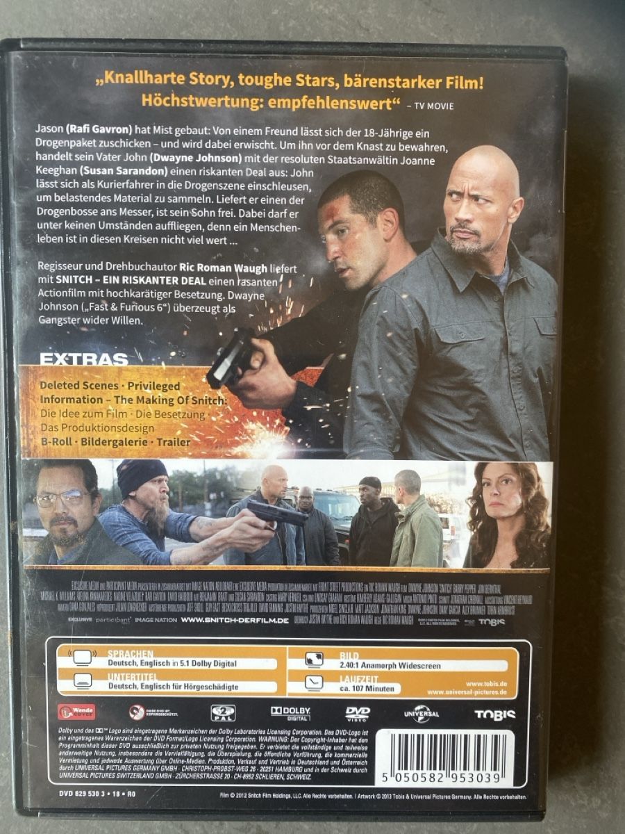 Tutti i DVDs: Snitch DVD mit Dwayne Johnson ! – Usato da Dallenwil venduto da kavogt6 1