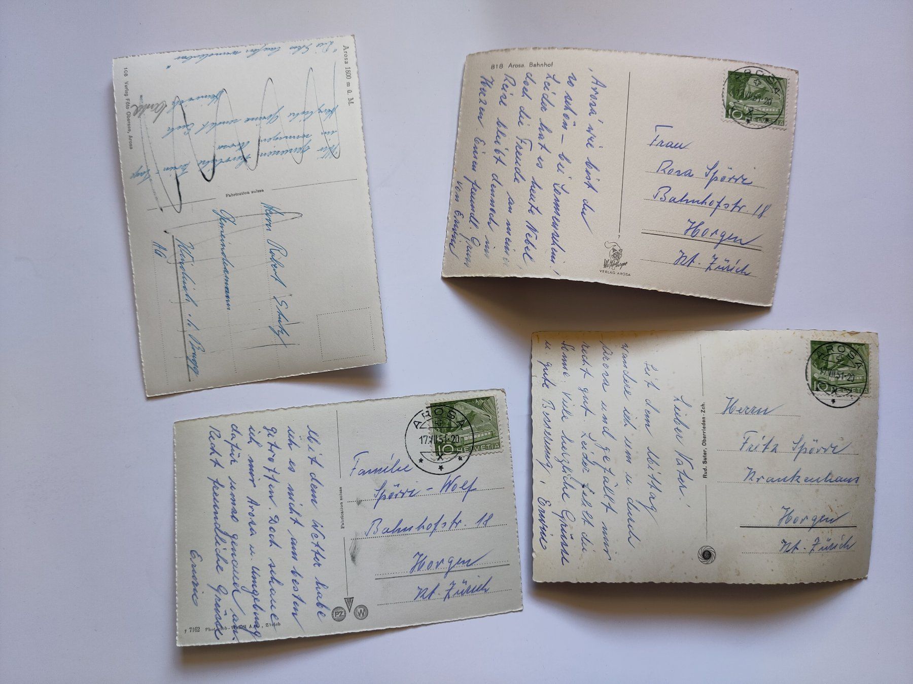Cartes postales: 4 antike Postkarten Arosa – Neuf (Voir description) à Schaffhausen par RolfMeister 1