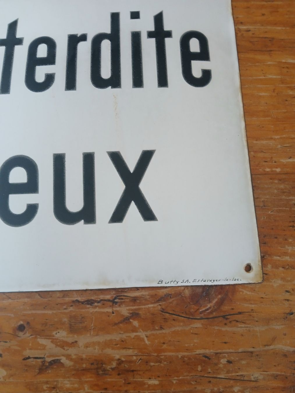 Insegne: Plaque émaillée ancienne – Usato da Corcelles-Payerne venduto da evalyne 3