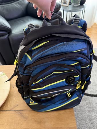 Backpack Coocazoo blue yellow stripes good condition