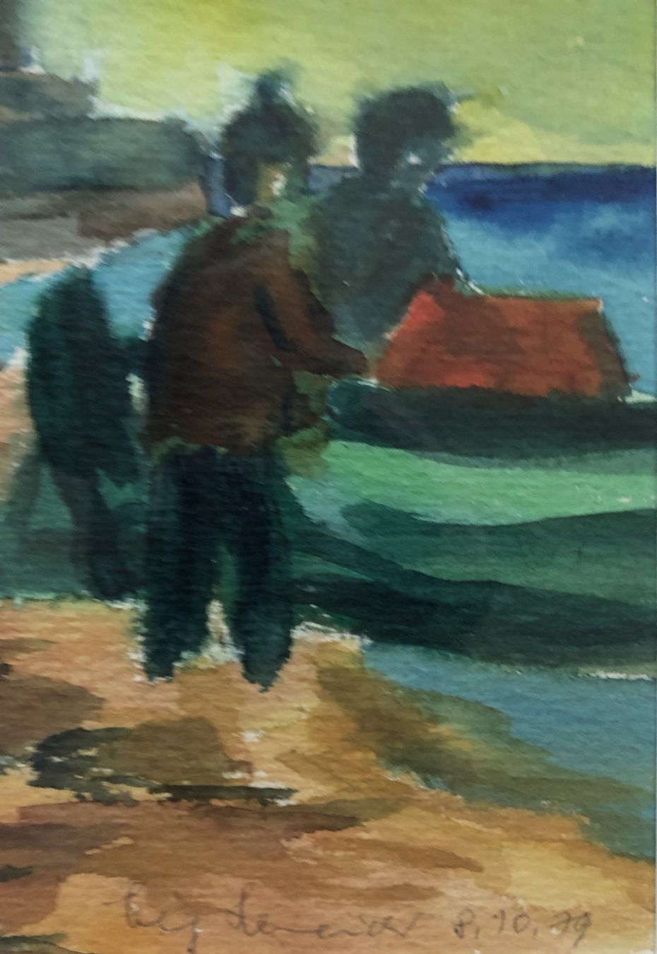 Dipinti: Gemälde - Aquarell - "Ostseefischer - Kühlungsborn-West" – Usato da Schaffhausen venduto da durruti 4