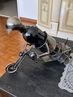 Metall-Flaschenhalter , Skulptur in Form eines Motorrads