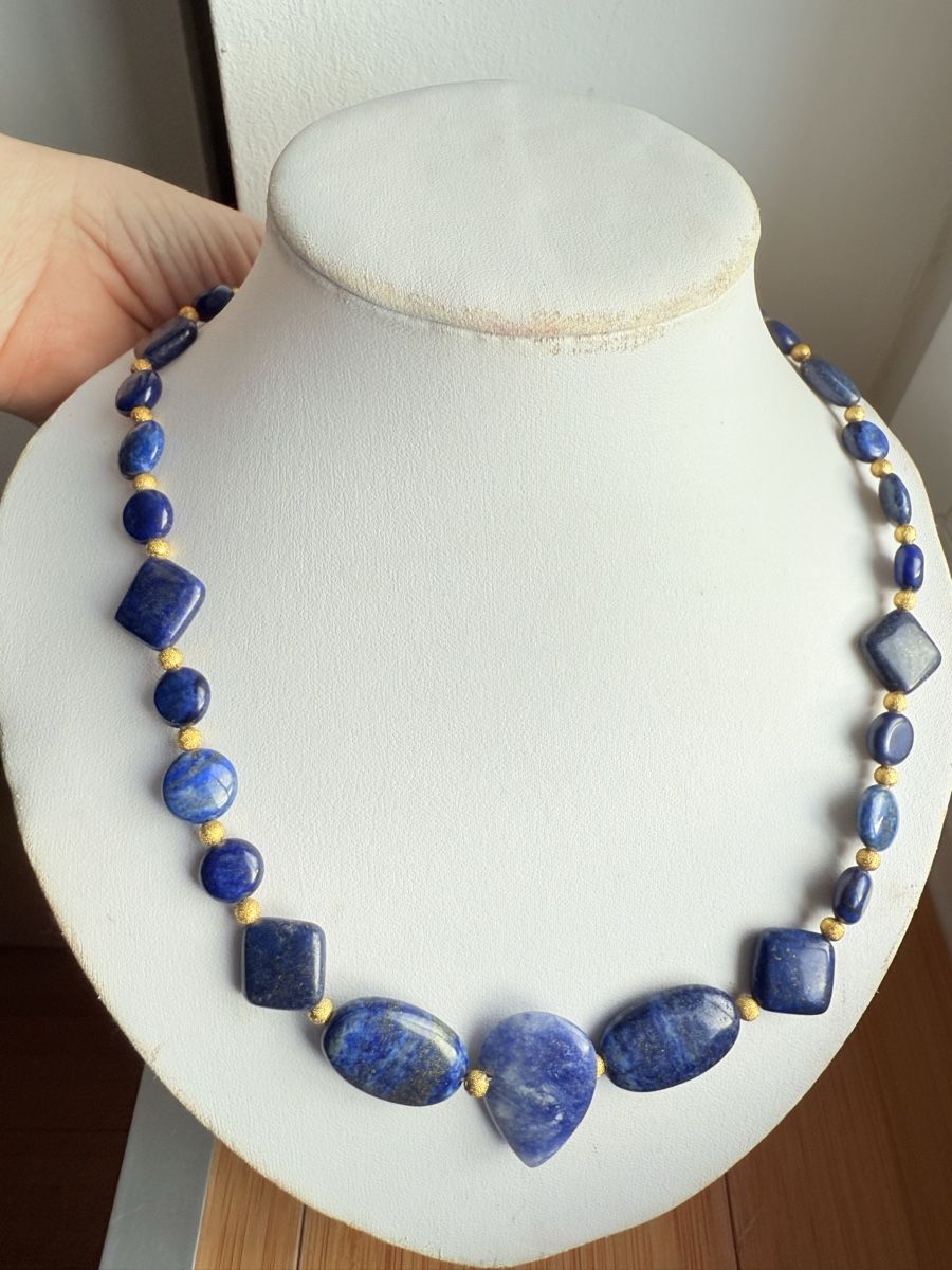 Colliers: Lapislazuli, Sodalit Kette Unikat NEU – Neuf avec emballage d'origine à Basel par Chili007 3