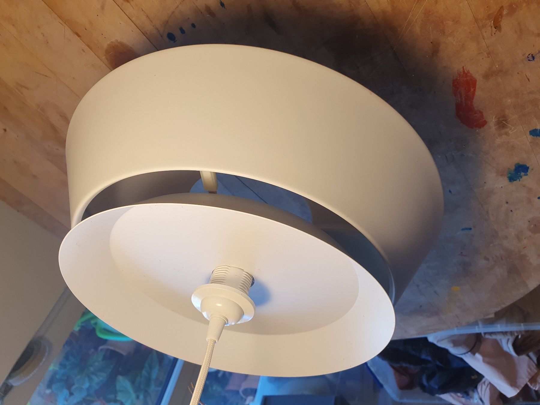 Kronleuchter & Deckenlampen: Deckenlampe weiss 37 cm Durchmesser – Gebraucht aus Zürich von loosebone
