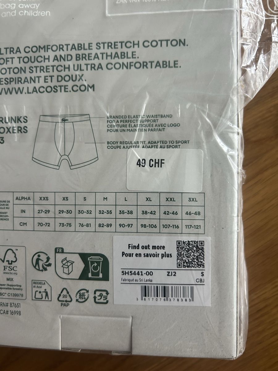 Lacoste Biancheria intima: Lacoste boxershorts - neu, Gr. S – Nuovo e nell'imballaggio originale da Zürich venduto da mar_bf5v 2